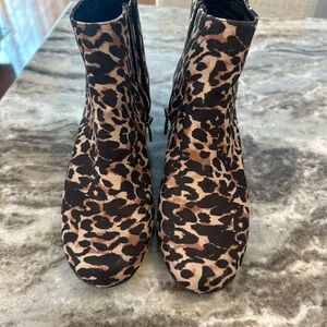 Women’s Kenneth Cole Reaction Leopard Print Ankle Boots Size 8
